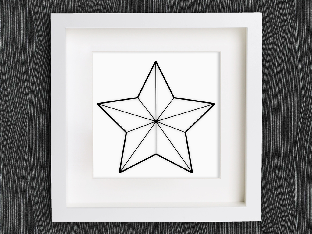Customizable Origami Christmas Star No. 1