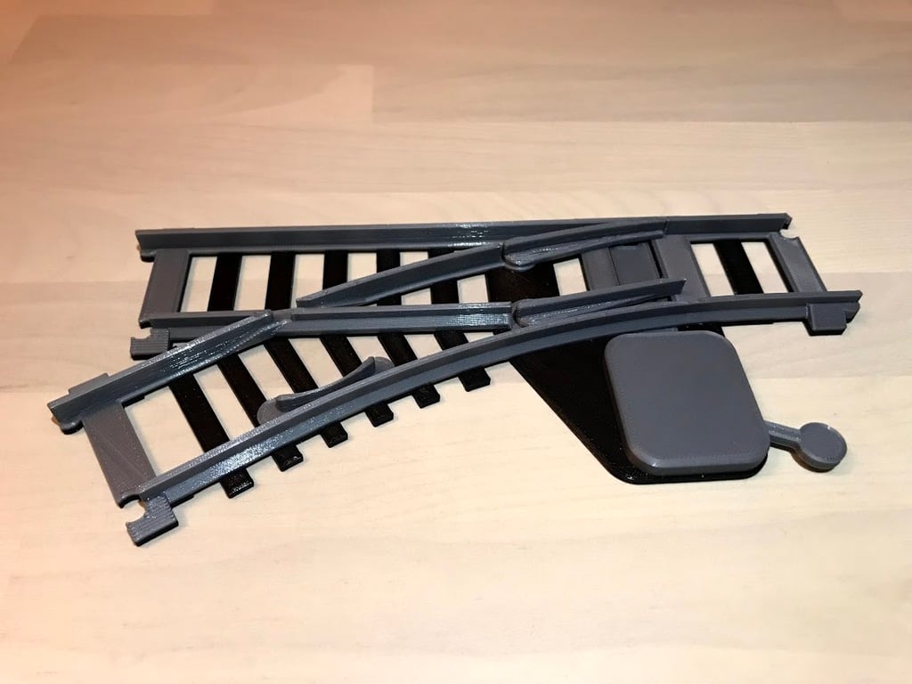 Turnout for OS-Railway - fully 3D-printable railway system!