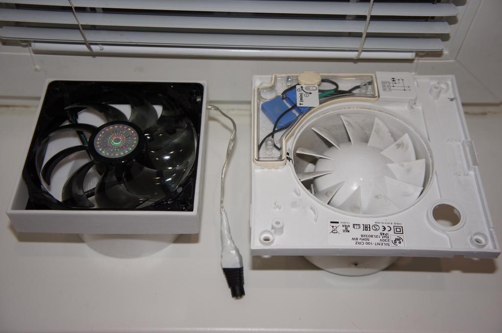 Ventilation 120mm fan duct