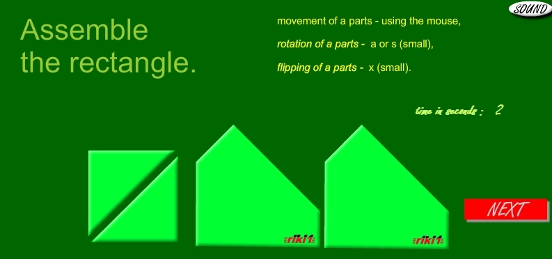 Logic puzzle - assemble the rectangle