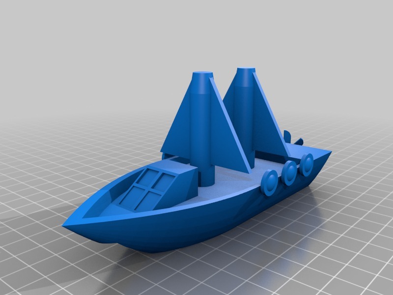 Toy Boat with Functional Propeller