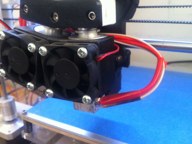 Dondolo Prusa i3 J-head twin fan ducts and packers