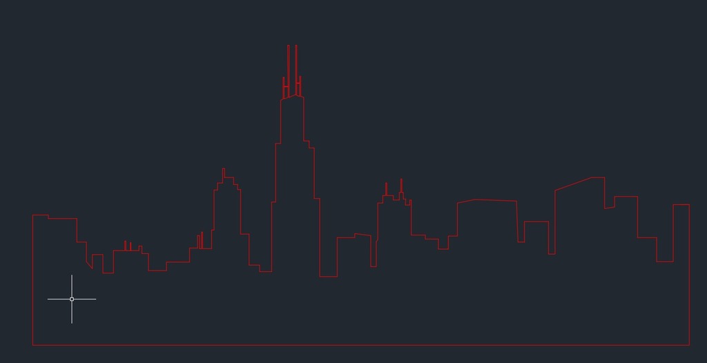 Laser Cut Chicago Skyline
