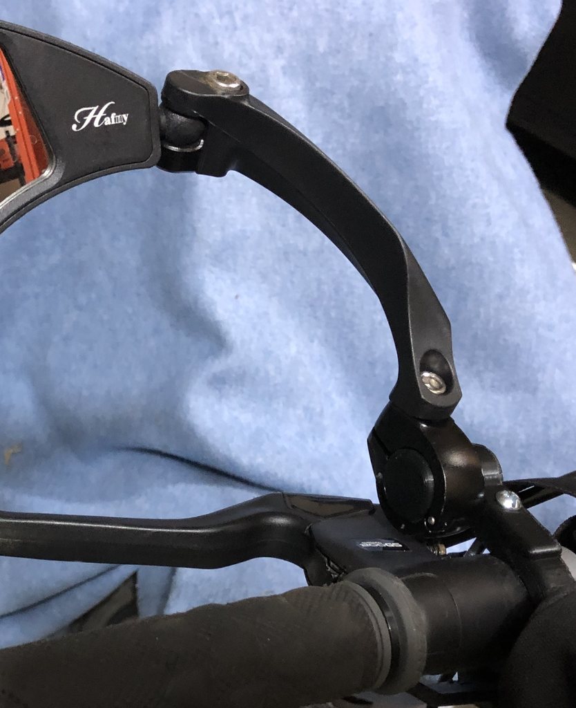 Bike mirror extension bracket