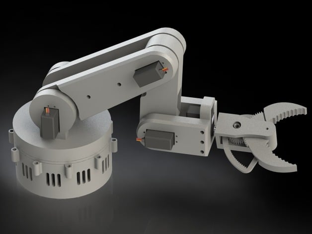 Robotic arm: gripper (part 1/3) by WonderTiger - Thingiverse