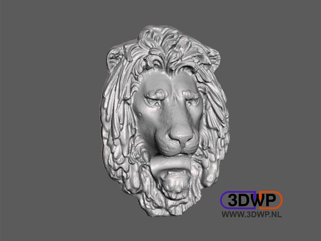 Lion Head Wall Hanger (Sculpture 3D Scan)