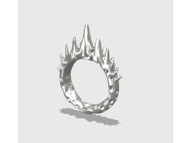 Abstract Spike Ring Size 10