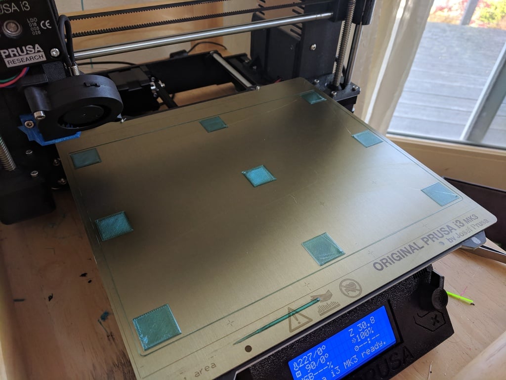 Prusa mk3 bed level / first layer test file by punkgeek - Thingiverse