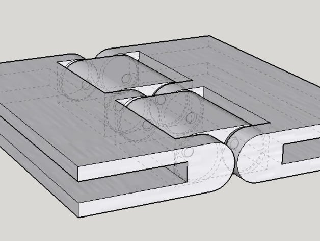 Reversible Hinge for cardboard box 4mm