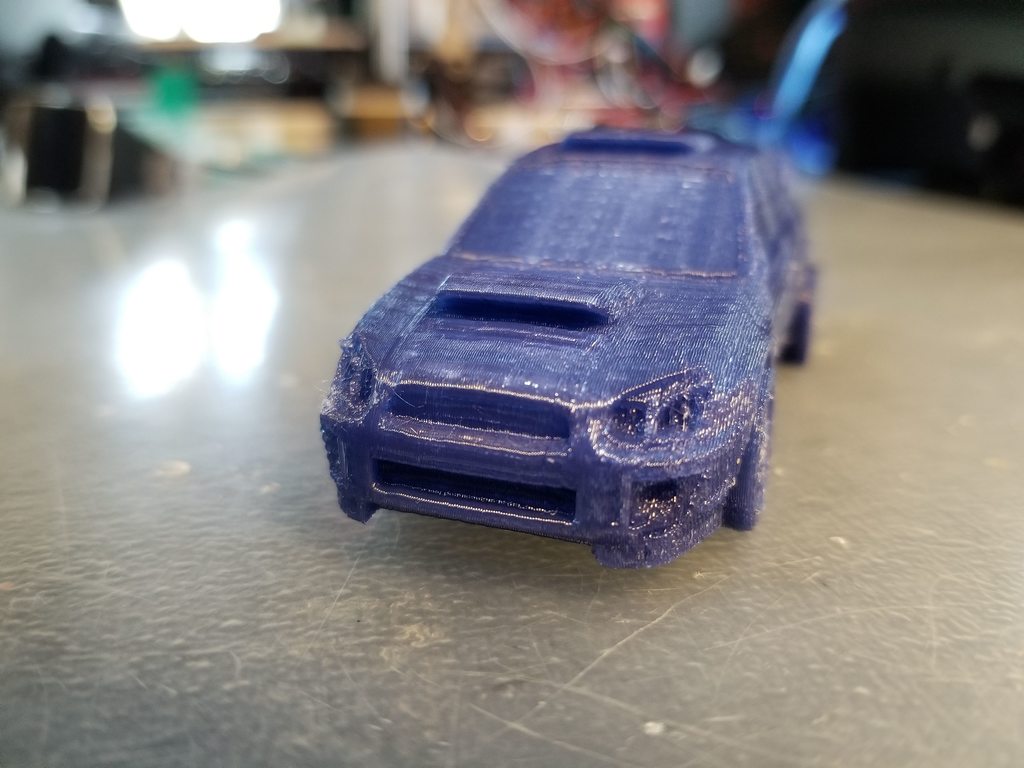 Subaru Impreza WRX STi print in place with moving wheels