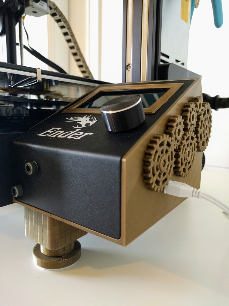 Ender 3 Pro - Station (LCD/Pi/Drawer Space/Steampunk Gears)