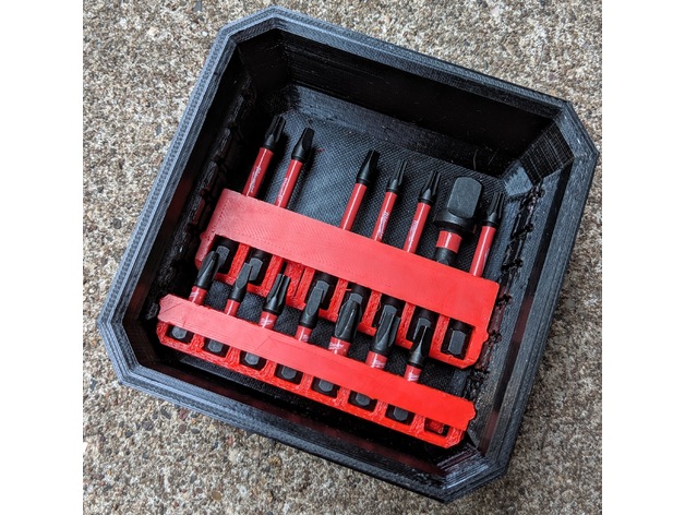 Bit Holders for Milwaukee Slim Packout by benjamenjohnson - Thingiverse