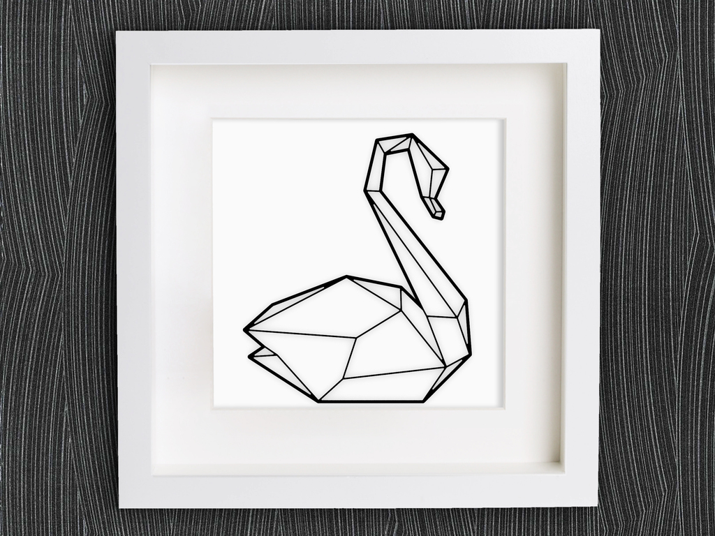 Customizable Origami Swan No. 2
