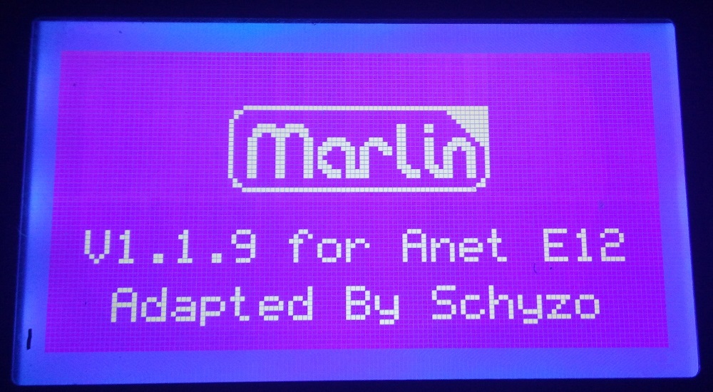 Anet E12 Marlin 1.1.9 Firmware