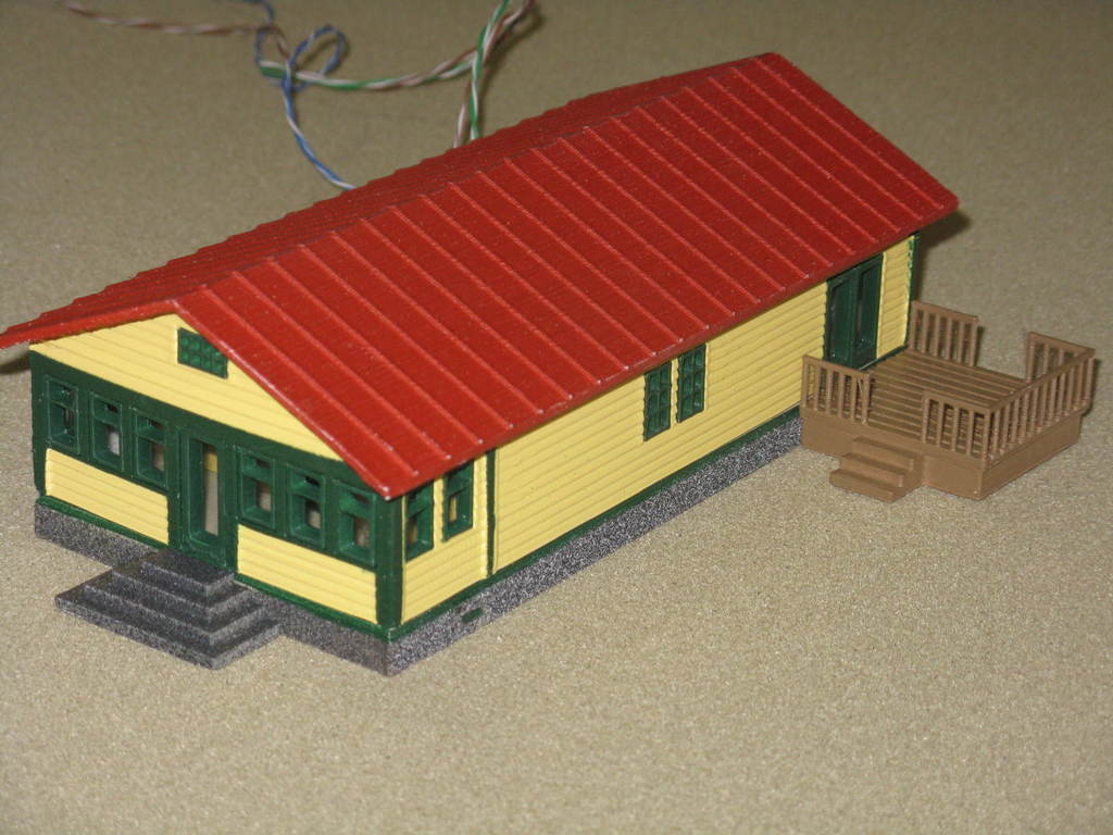 HO Scale Ranch House and Deck