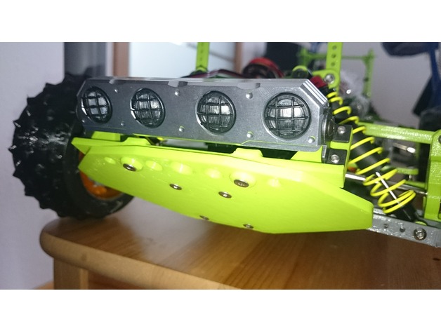 Light bar holder for skidplate/bumper OpenRC Truggy