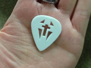 Guitar Pick with Cutout Cross