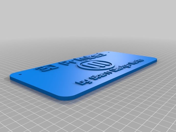 table 3D printing sign