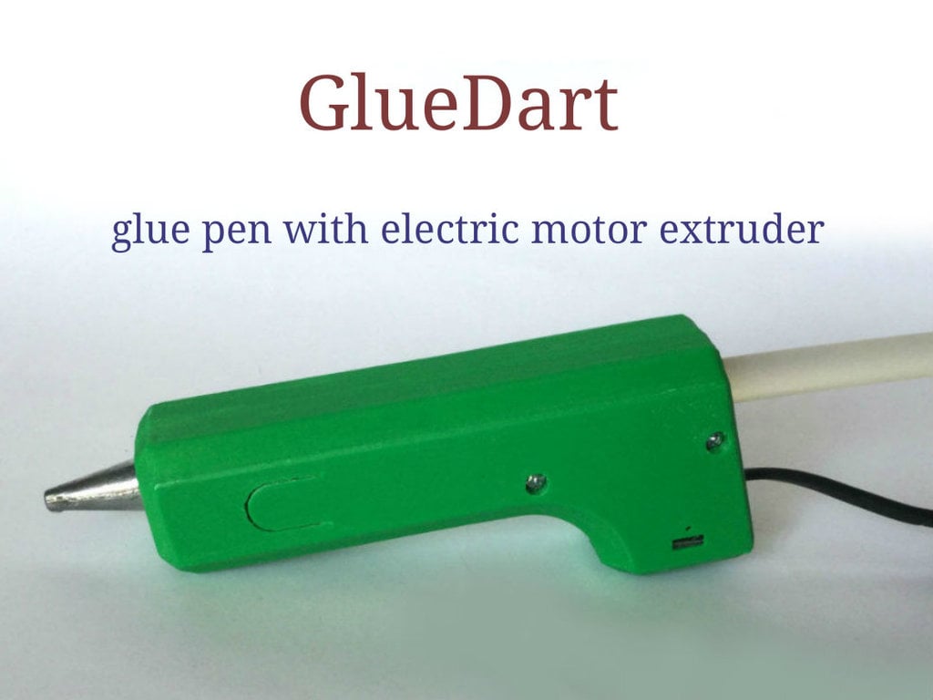 GlueDart. Glue pen with motor extruder case.