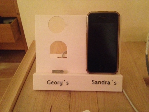 iphone 4 holder for 2 phones - personalized