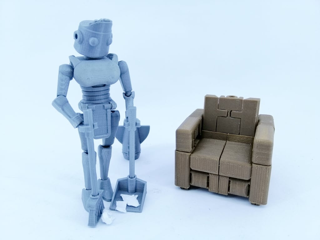ARTICULATED HOUSEKEEPER ROBOT 3.75 INCH - NO SUPPORT