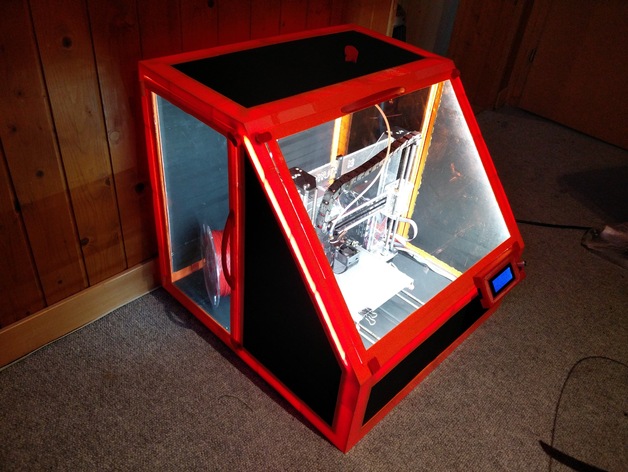 Case / enclosure with LED lighting for Prusa i3 type printers