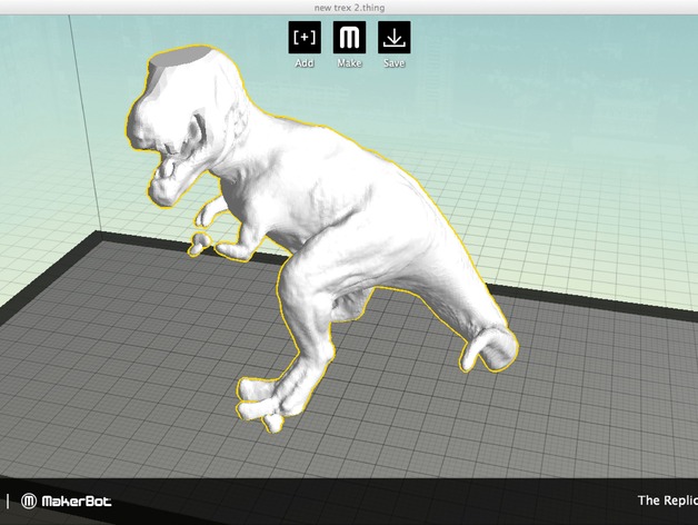 T Rex  Scanned with the MakerBot Digitizer Desktop 3D Scanner