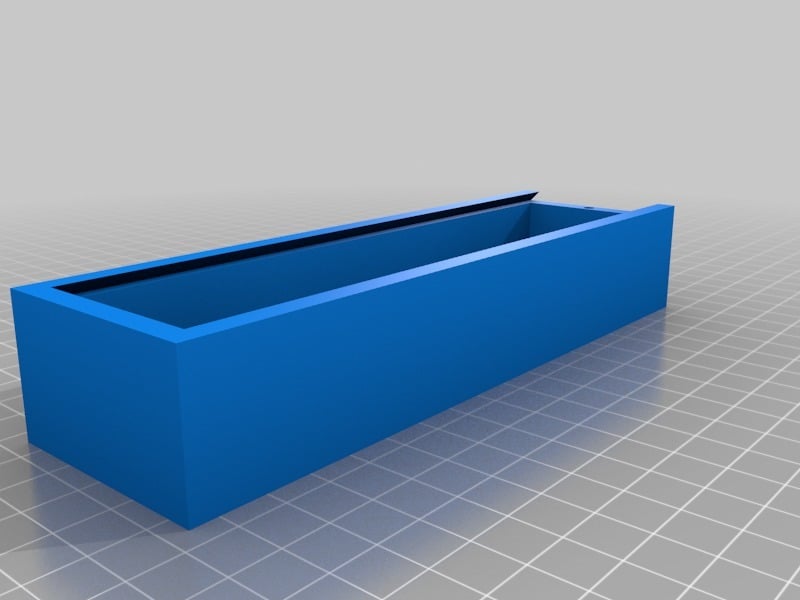 Sliding lid pencil box with magnets