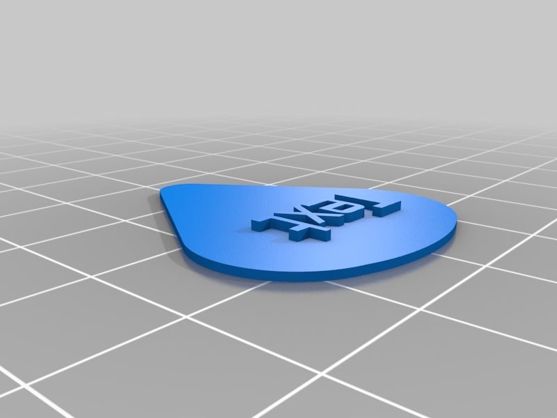 Plectrum with customisable text