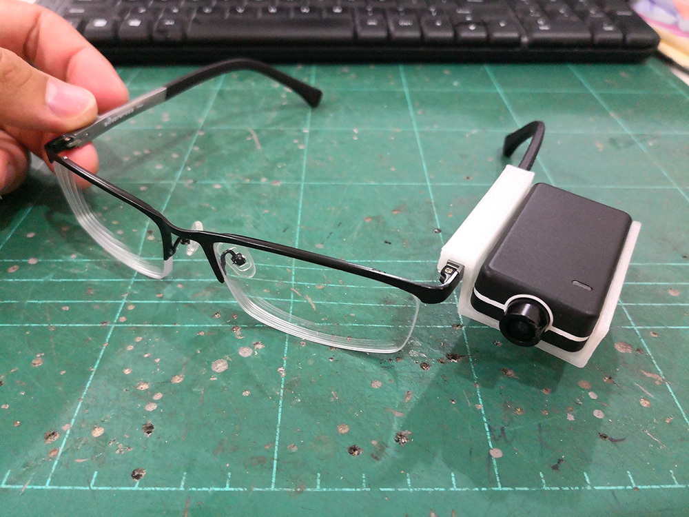 Mobius Mini Holder for Spectacle Eye Level View Recording