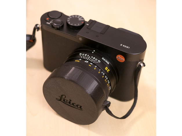 Leica Q lens cap with lanyard attachment (new version)