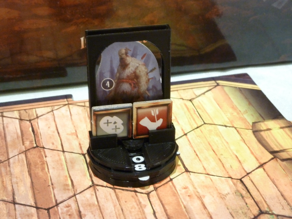Gloomhaven slot-in standees with health and conditions