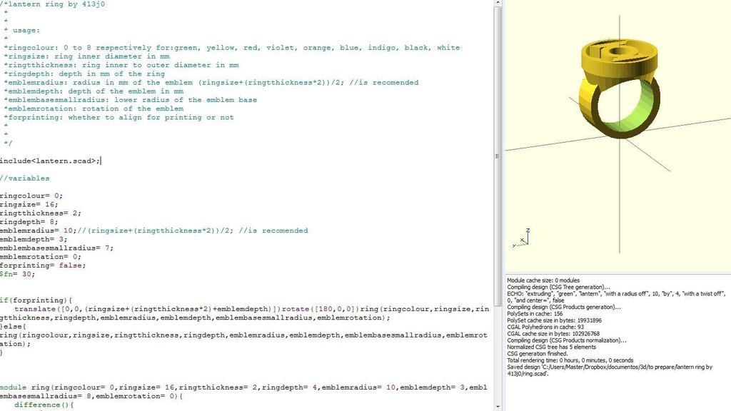 parametric lantern ring generator