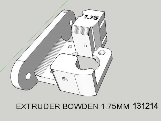 A direct drive bowden extruder for 1.75mm
