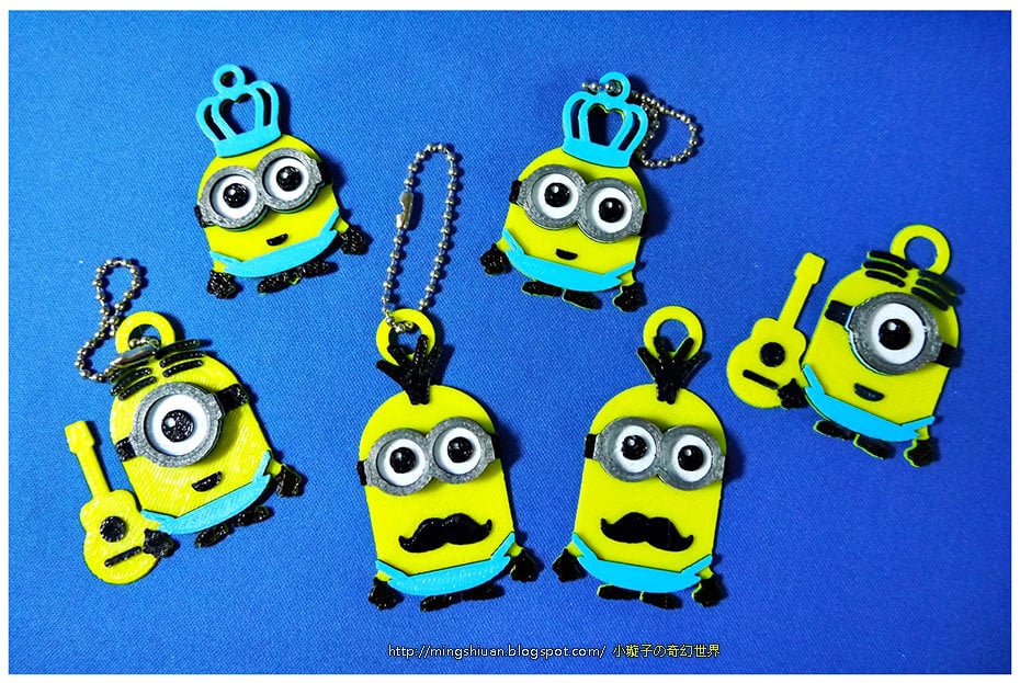 Minions Keychain / Magnets - Father's Day cute version