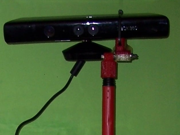 fit kinect to broomstick for aerial 3d scan