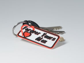 Customizable I Love You Key Chain "Words from the Heart"