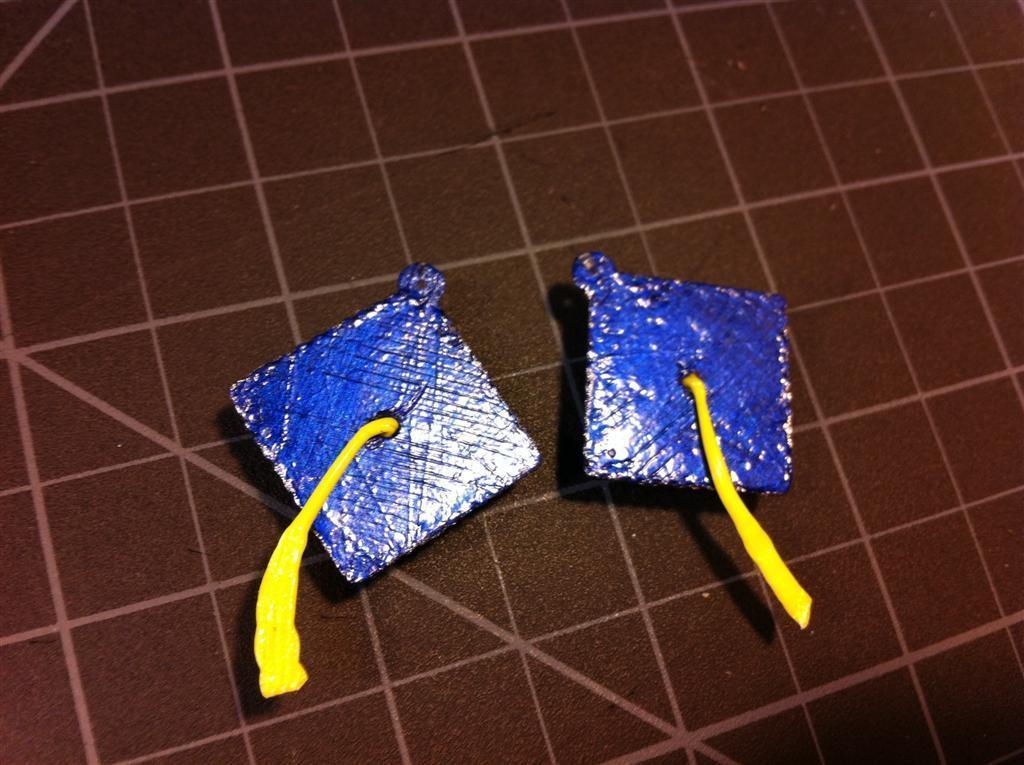 p Earring #5 Graduation Cap