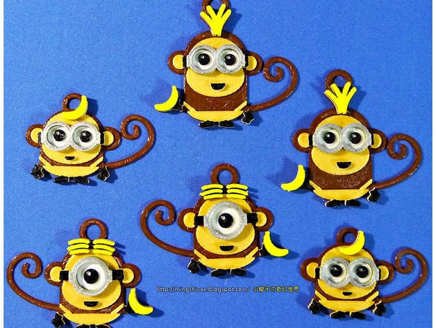 Monkey Minions Keychain / Magnets