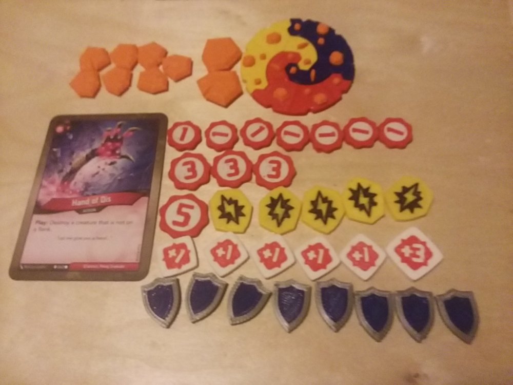 Keyforge tokens in 2 colours