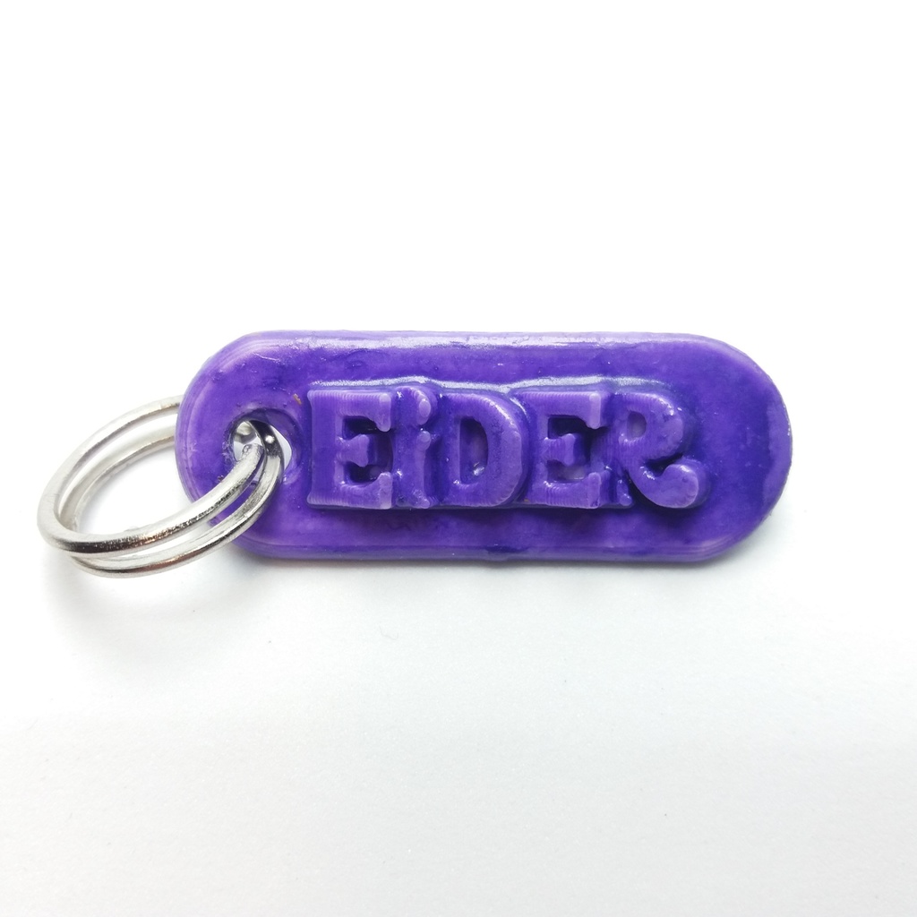 EIDER Personalized keychain embossed letters