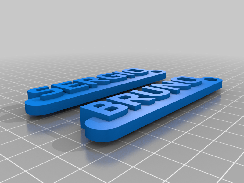 Parametric keychain with custom text