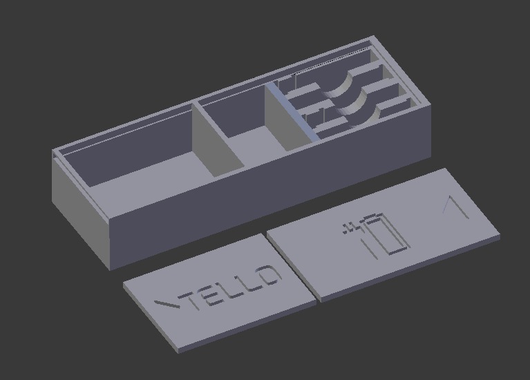 TELLO BOX for batteries, charging hub and drone parts