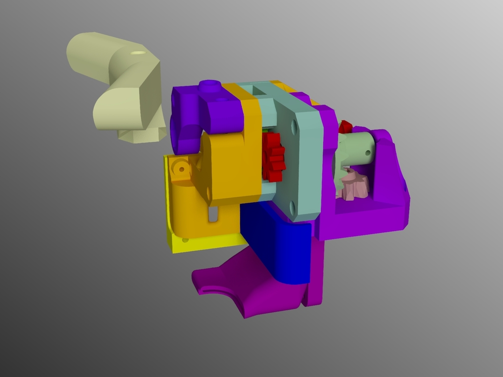 3D Printer 4 to 1 gearbox feeder