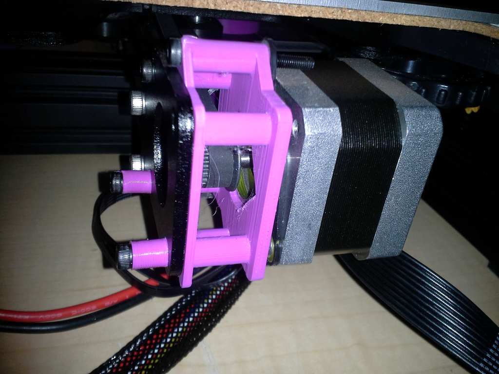 Damper mounts for Ender 3 X and y axis using stock press-fit stepper motors