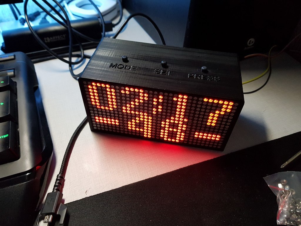 2x4 Led matrix clock Case