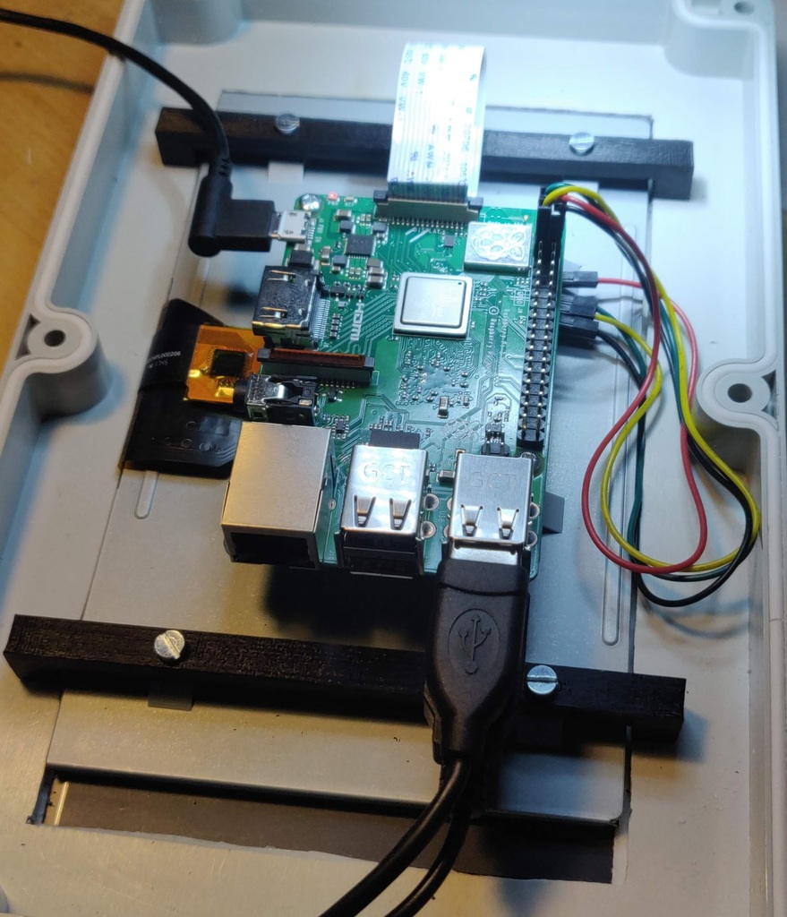 Fixing bars for Raspberry Pi 7 inch LCD display 