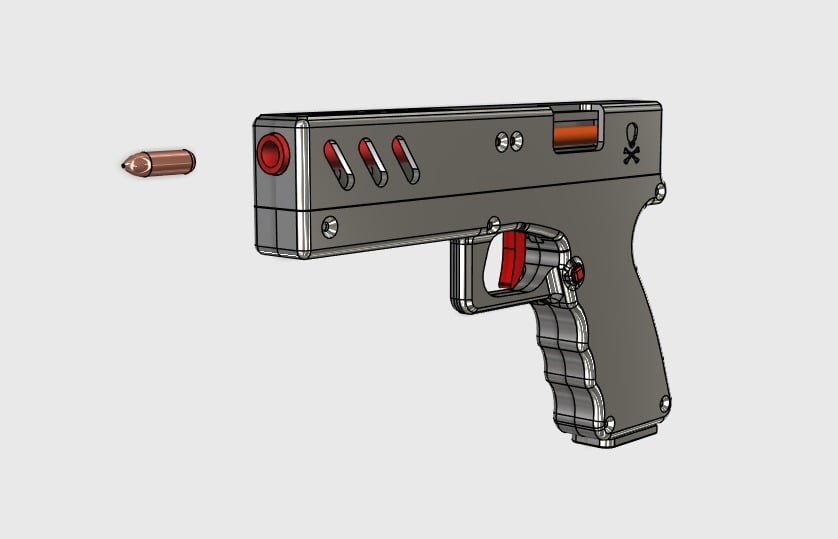 Handgun with magazine and bullets (Fully functional TOY!!!)