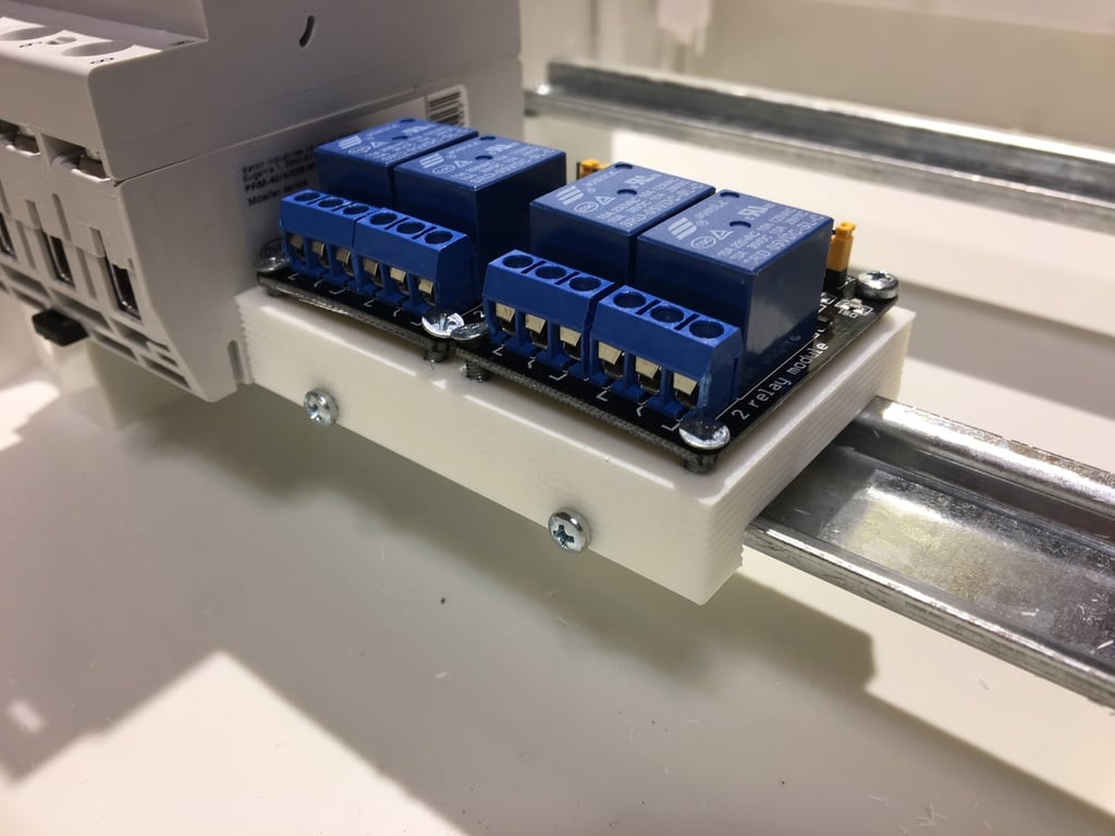 Dual Relay Module Holder for DIN Rails
