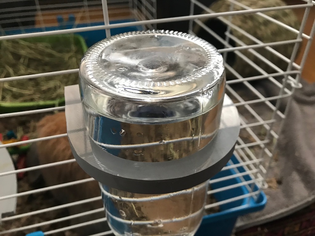 Small animal water bottle holder